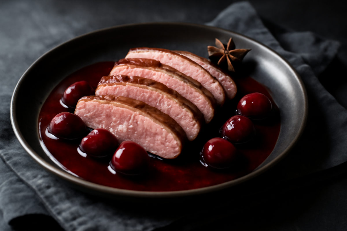 Cherry Beer Gravy for Duck