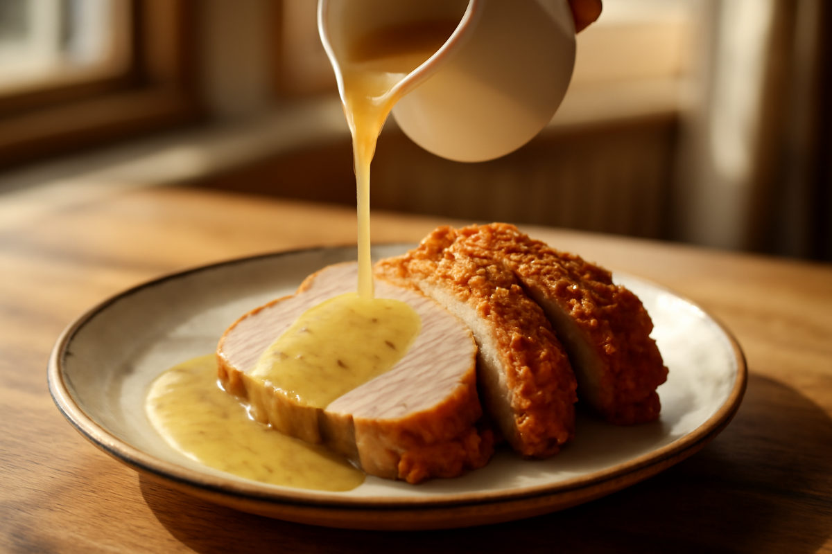 Devon Roast Pork and Cider Gravy