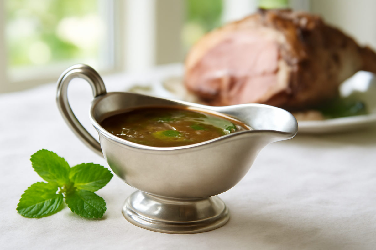 Easter Lamb Gravy with Mint
