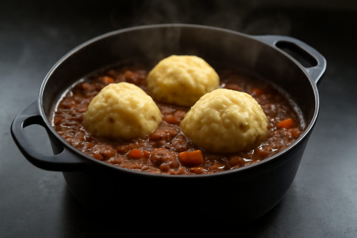Geordie Mince and Dumpling Gravy