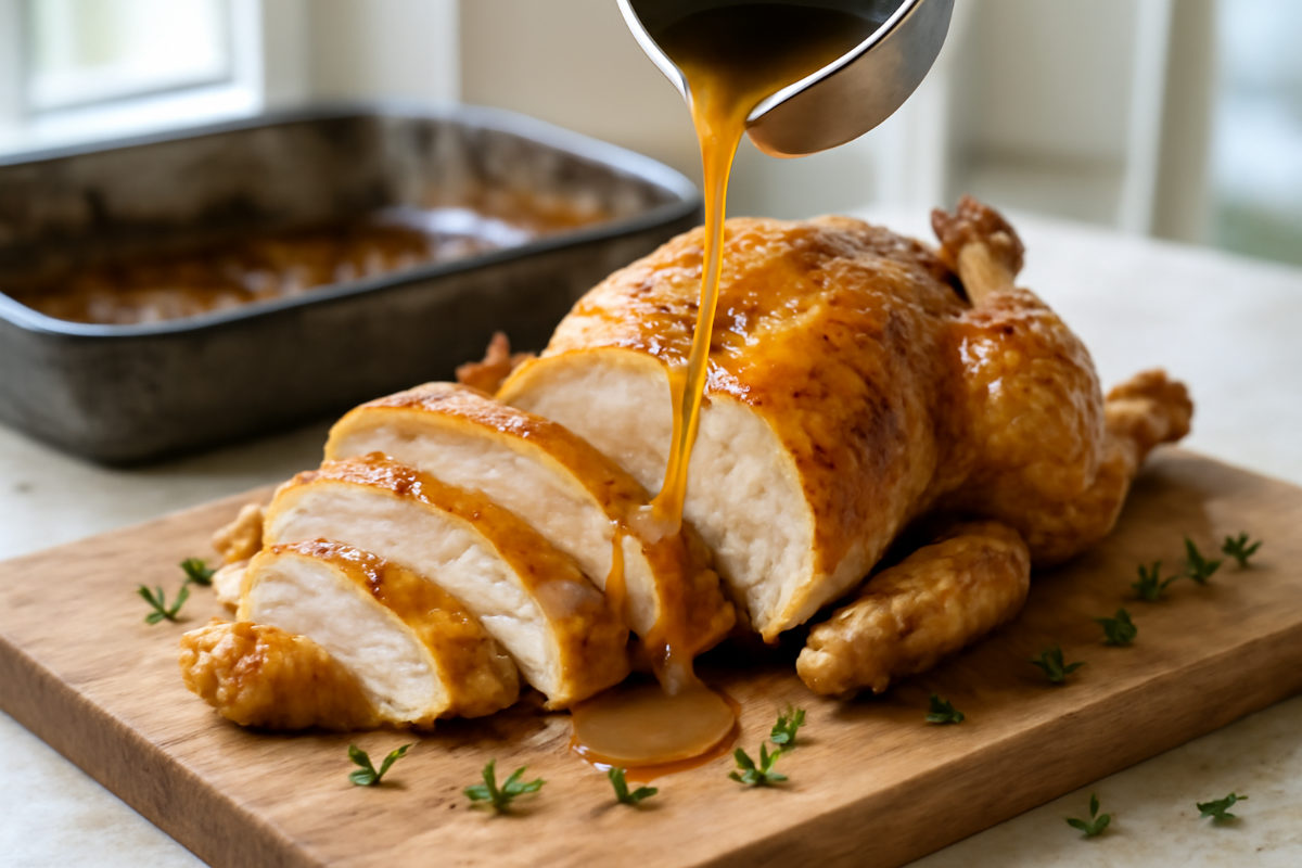 Gravy from a Roast Chicken Tray