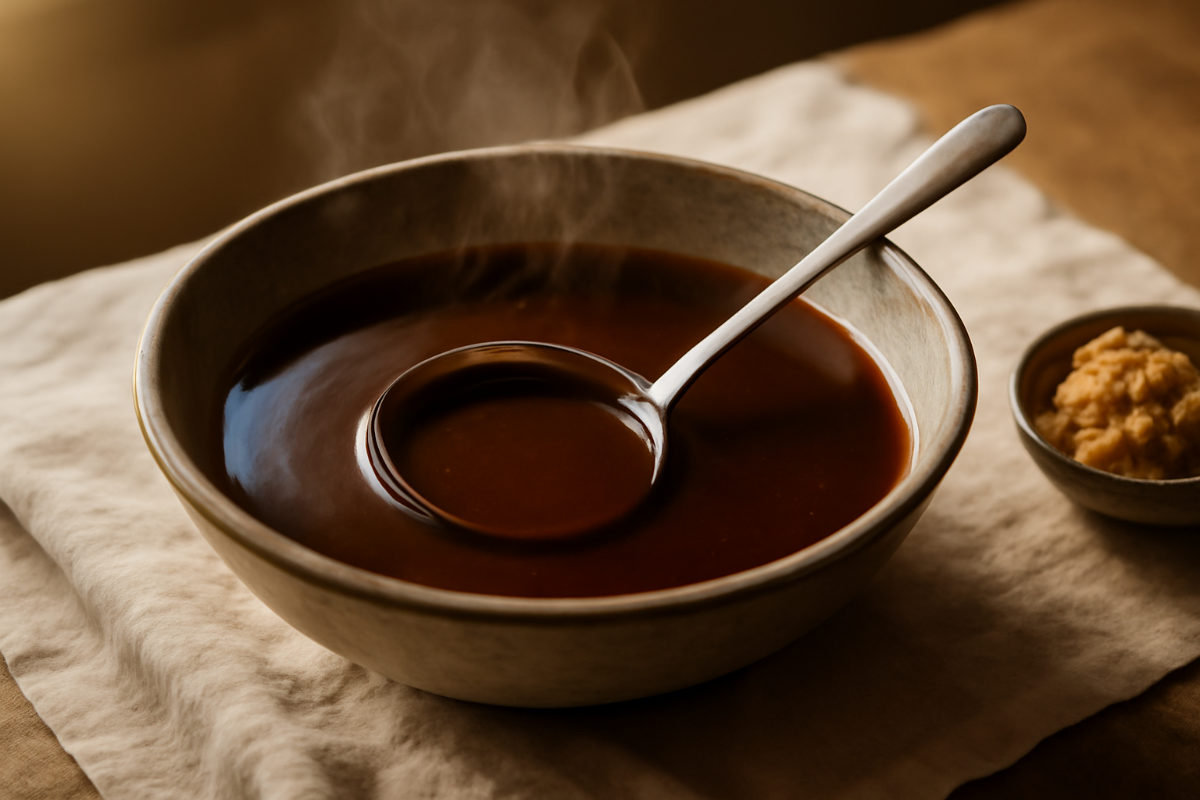 Miso and Mushroom Vegan Gravy