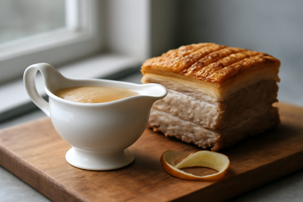 Pork Belly Gravy with Apple
