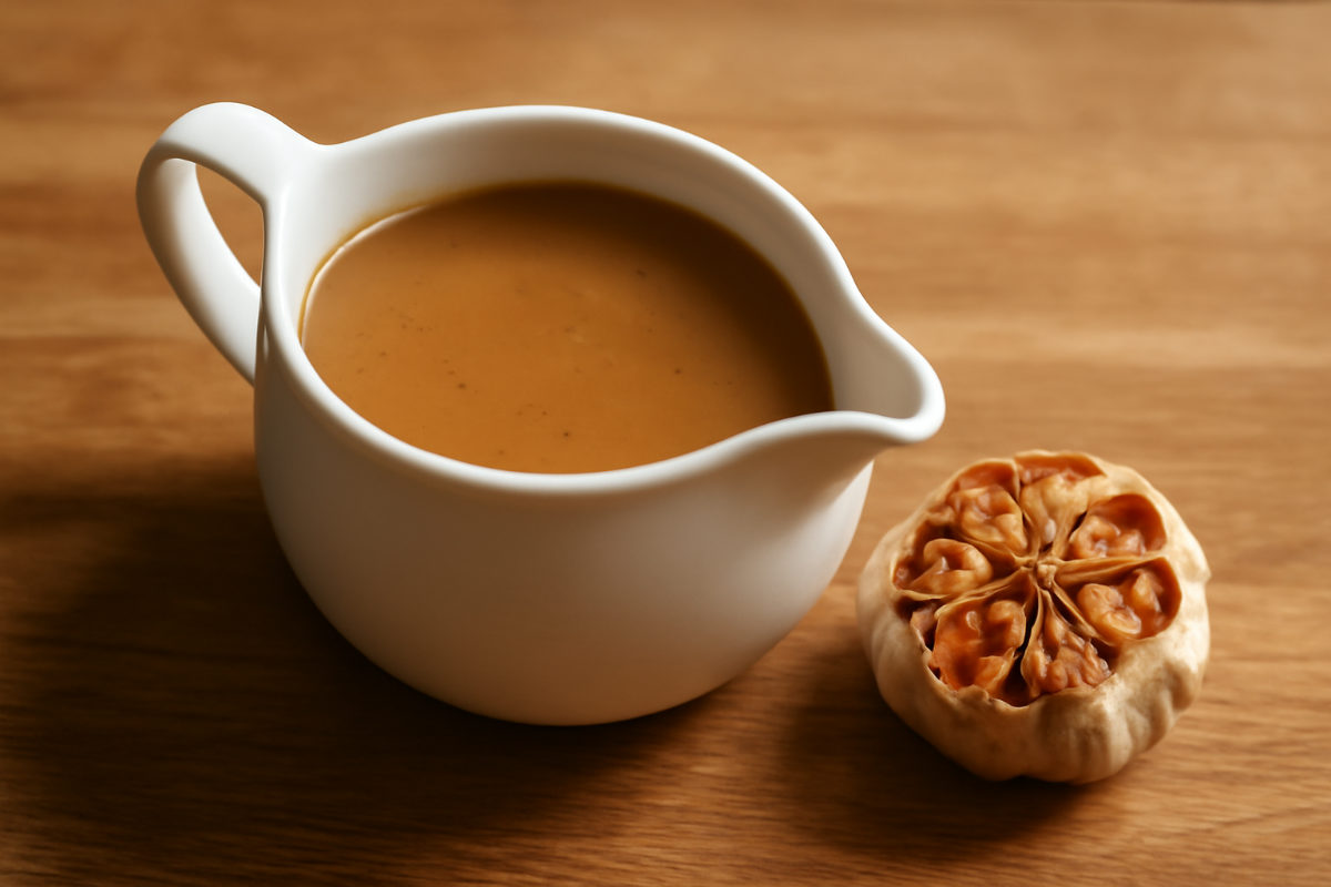 Roast Garlic Vegan Gravy