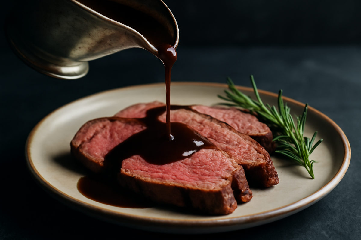 Roast Lamb Gravy with Rosemary